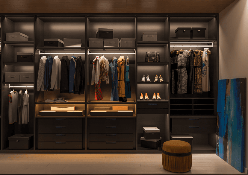 Dark Wardrobe Display